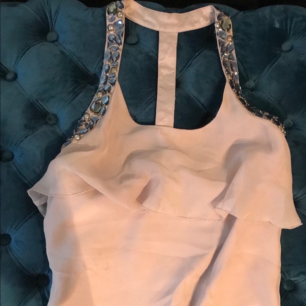 Bebe dressy top with jewel detail